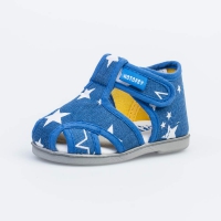 021010-71 синий туфли летние ясельные текстиль